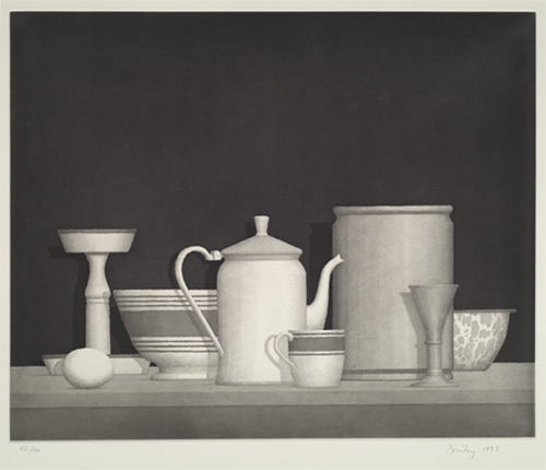 Still Life, a Etching and Acquatint by William Bailey
